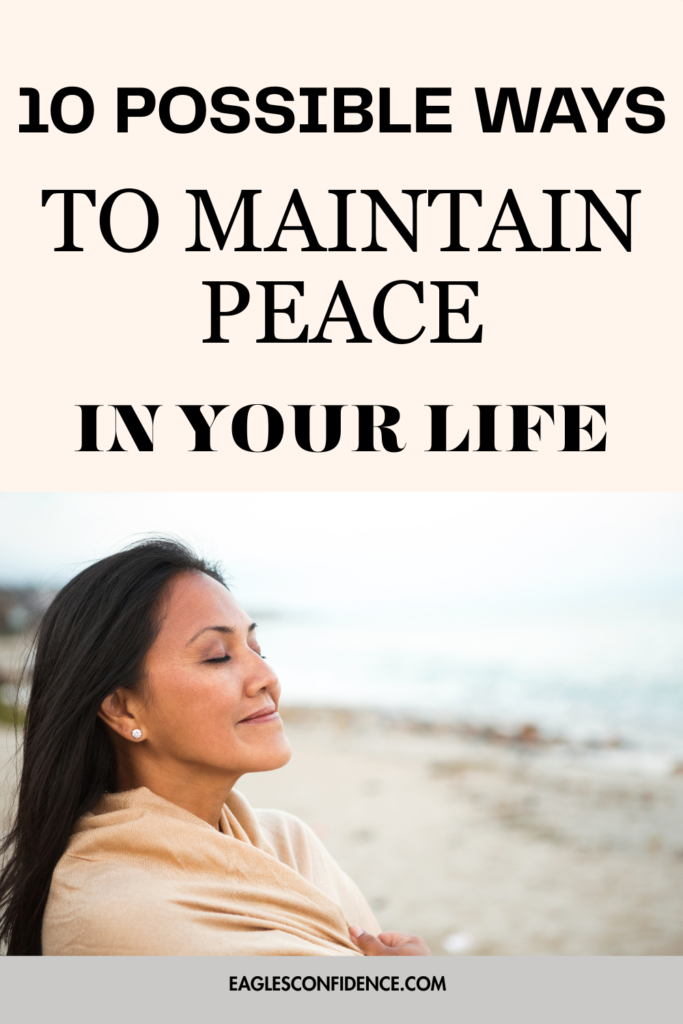 How to maintain peace